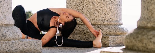 woman stretching