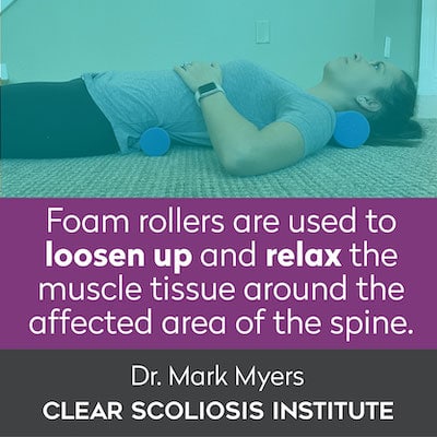 Picture of woman using foam rollers