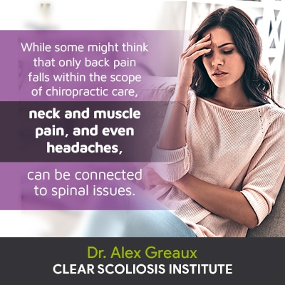 While some might think that only back pain falls within the scope of chiropractic care, neck and muscle pain, and even headaches, can be connected to spinal issues.