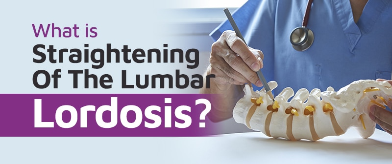 loss of lumbar lordosis due to muscle spasm