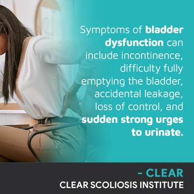 A visual representation of the quote from the text starting with “Symptoms Of Bladder Dysfuntion"