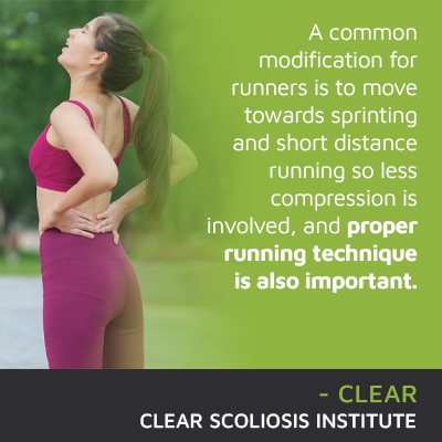 A visual representation of the quote from the text starting with “A common modification for runners"
