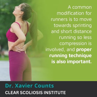 A visual representation of the quote from the text starting with “A common modification for runners"