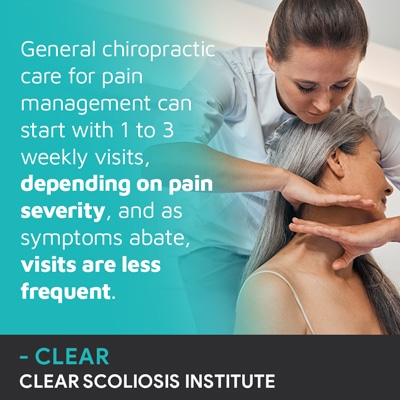 A visual representation of the quote from the text starting with “General Chiropractic Care For Pain"