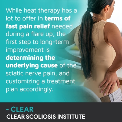 A visual representation of the quote from the text starting with “While heat therapy has a lot to offer"