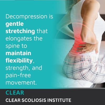 A visual representation of the quote from the text starting with “Decompression is gentle stretching that"