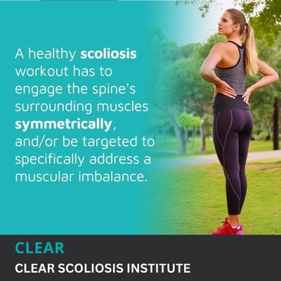 A visual representation of the quote from the text starting with “A healthy scoliosis workout has"
