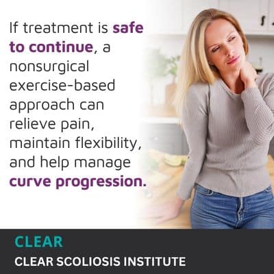 A visual representation of the quote from the text starting with “If it's deemed safe to continue treatment"